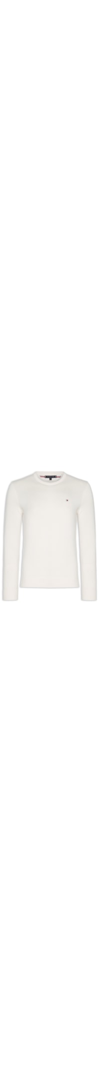 Suéter Masculino Básico Regular Fit Em Tricot De Algodão - Branco