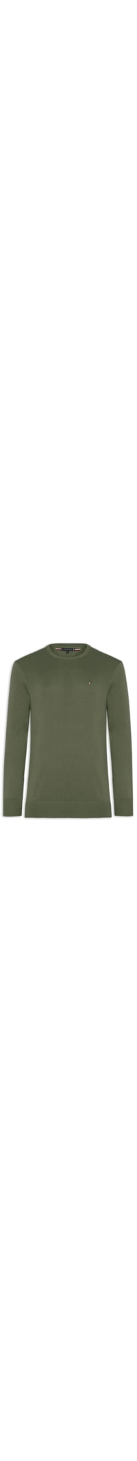 Suéter Masculino Básico Regular Fit Em Tricot De Algodão - Verde