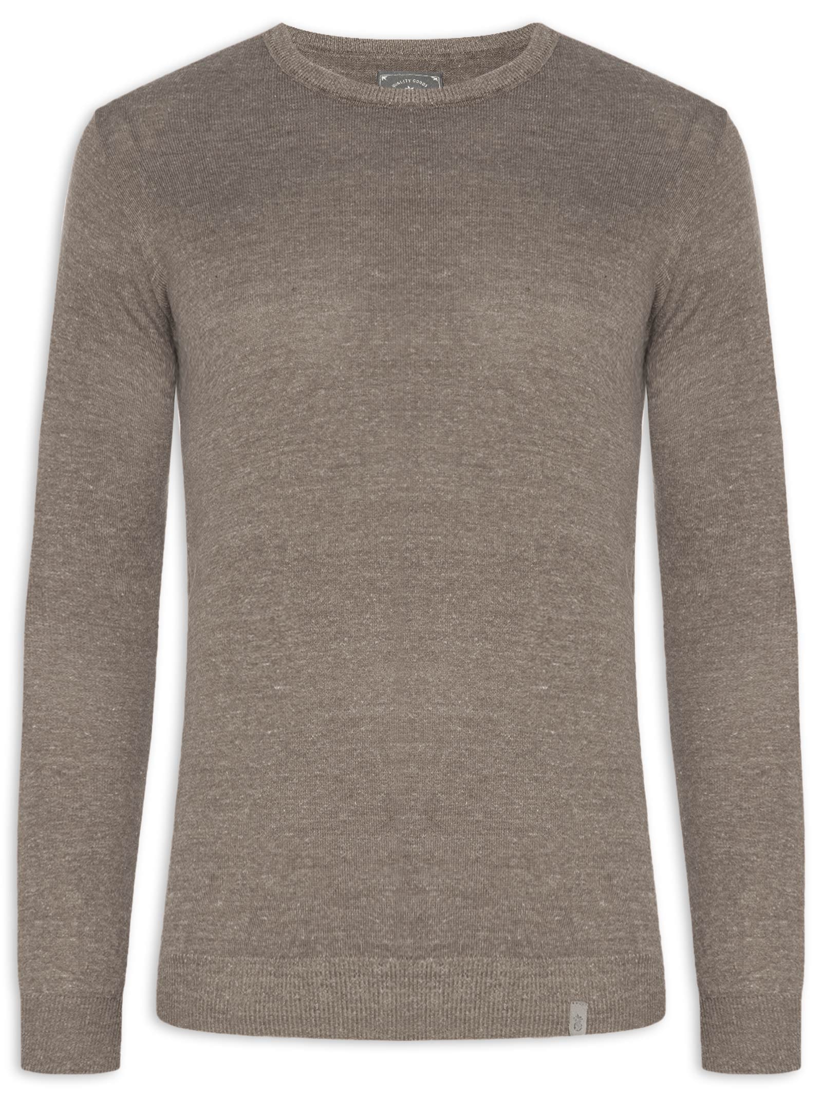 Suéter Masculino Básico Tricot Light Bege Pineapple