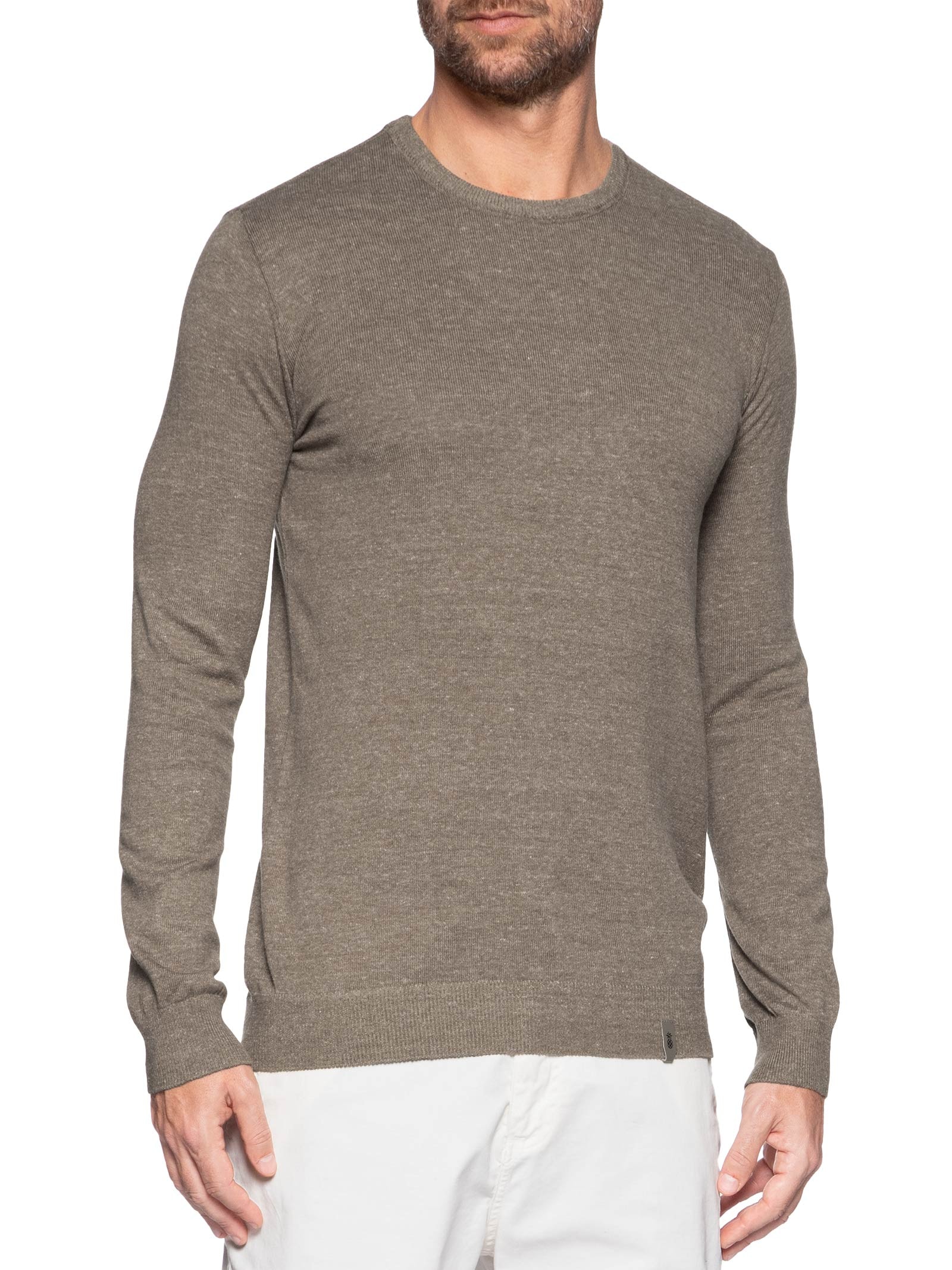 Suéter Masculino Básico Tricot Light Bege Pineapple