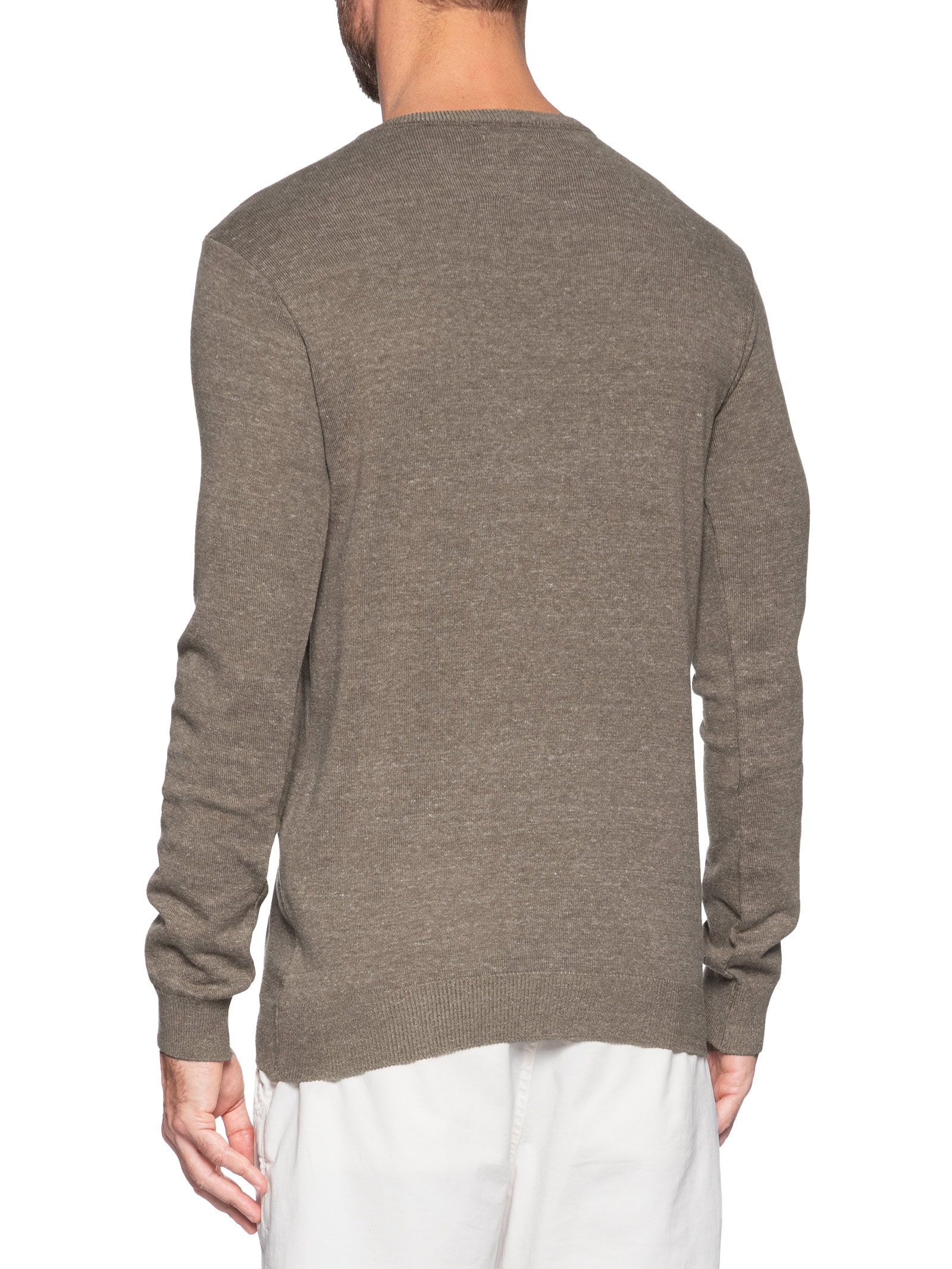 Suéter Masculino Básico Tricot Light Bege Pineapple