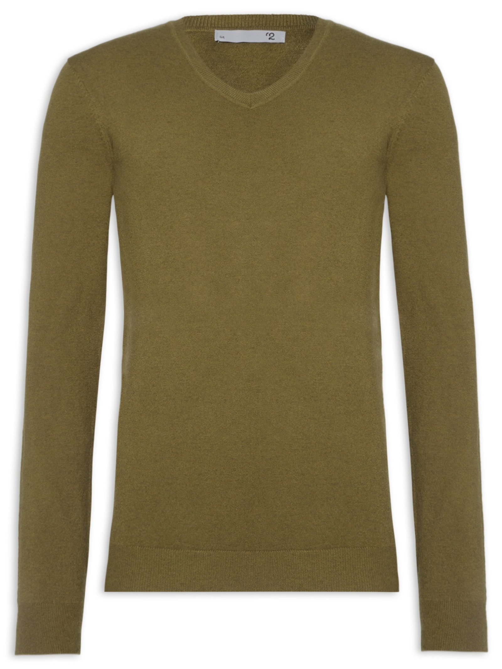 Suéter Masculino Blend De Cashmere Decote V Verde '2 Essential