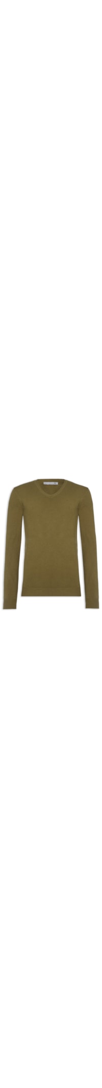 Suéter Masculino Blend De Cashmere Decote V - Verde