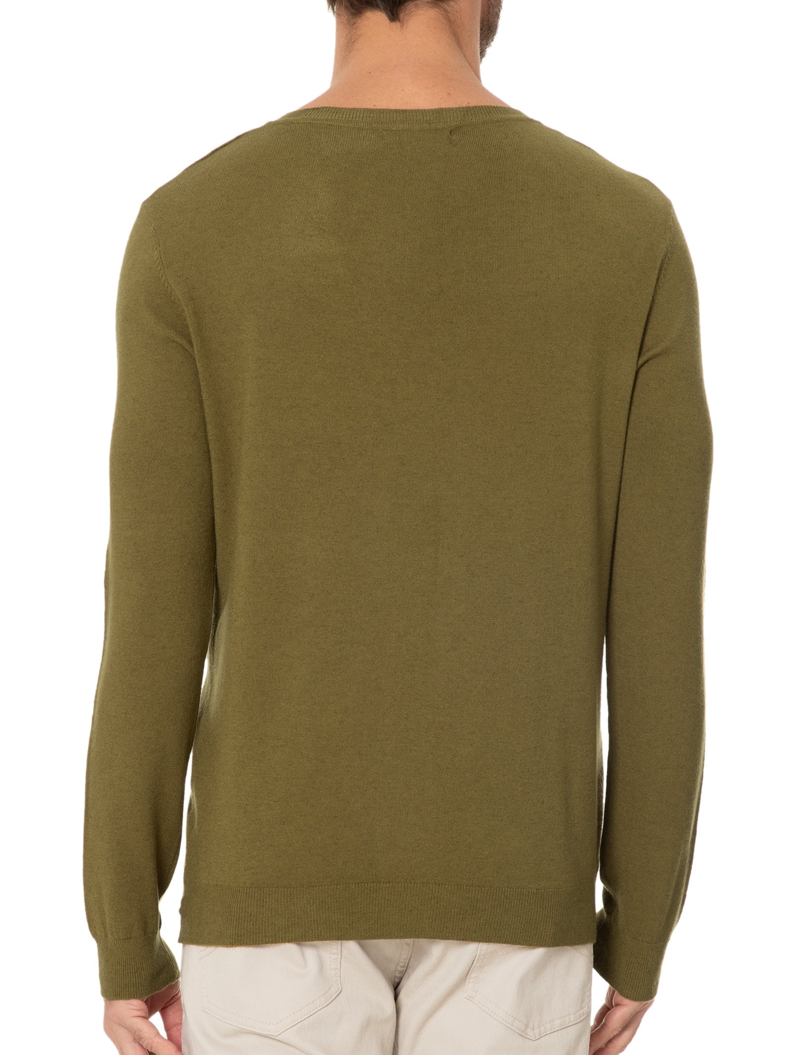 Suéter Masculino Blend De Cashmere Decote V Verde '2 Essential