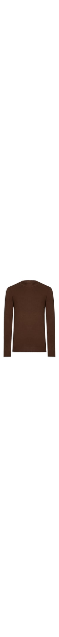 Suéter Masculino Blend De Cashmere Gola Alta - Marrom