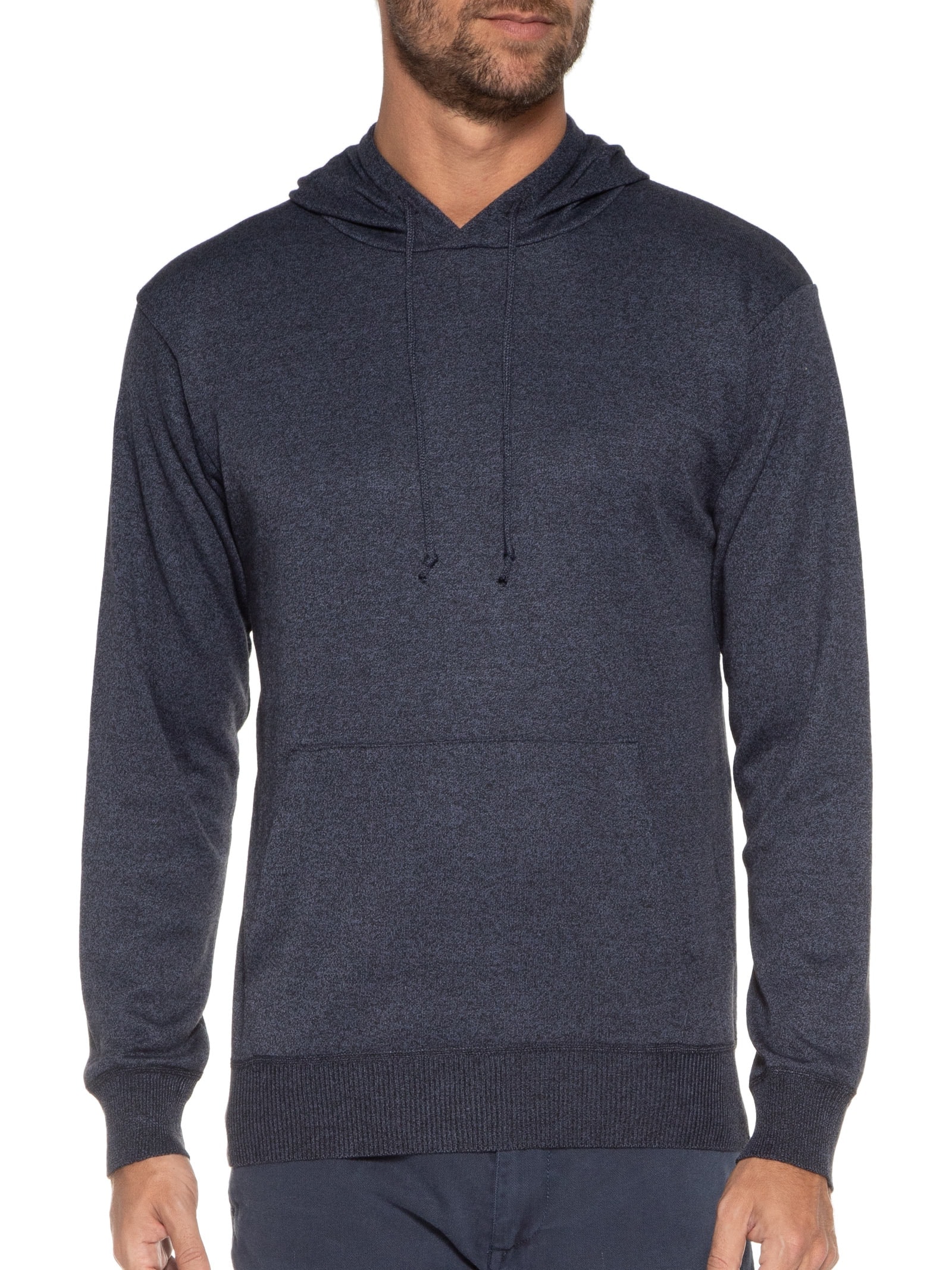 Suéter Masculino Bolso Canguru E Capuz Azul Basiq Men