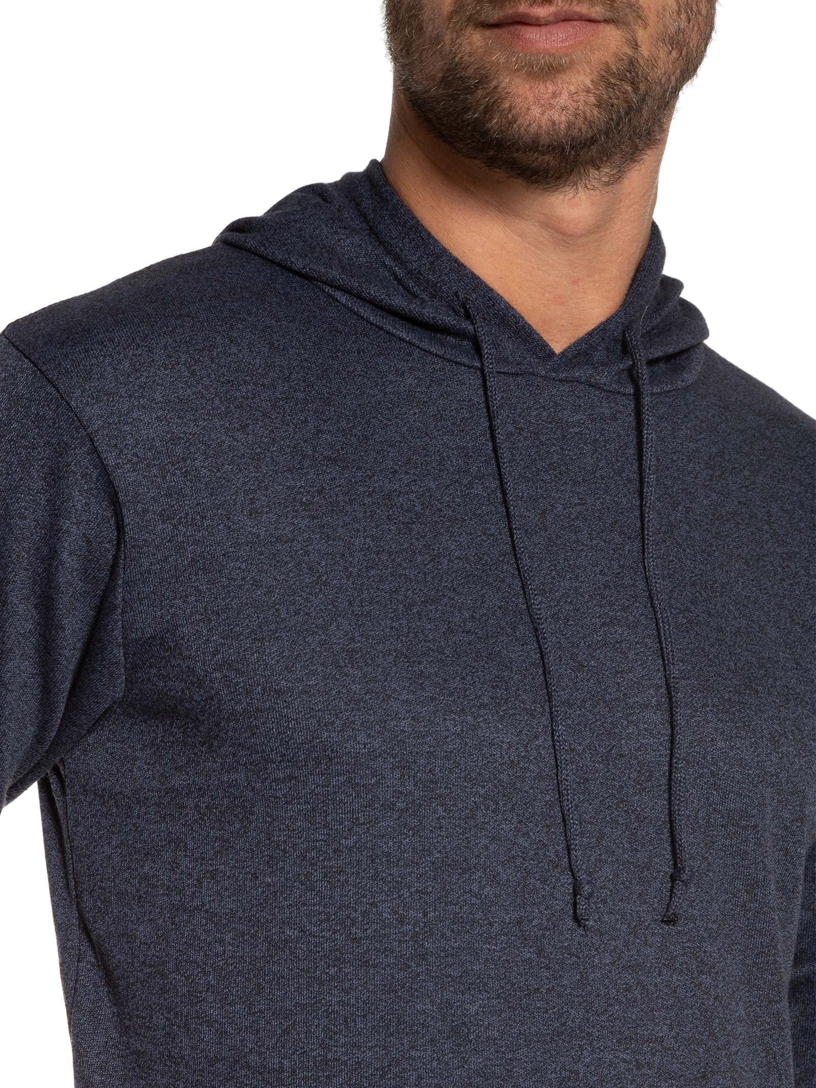 Suéter Masculino Bolso Canguru E Capuz Azul Basiq Men