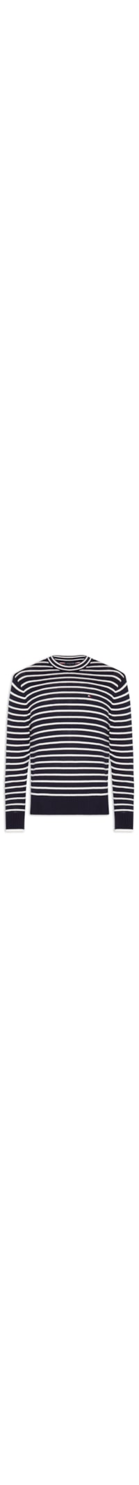 Suéter Masculino Breton Em Tricot Listrado Algodão Orgânico - Azul