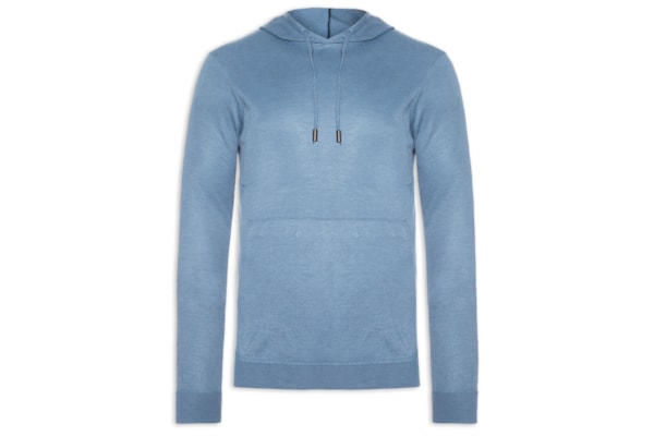 Suéter Masculino Capuz E Bolso Canguru - Azul