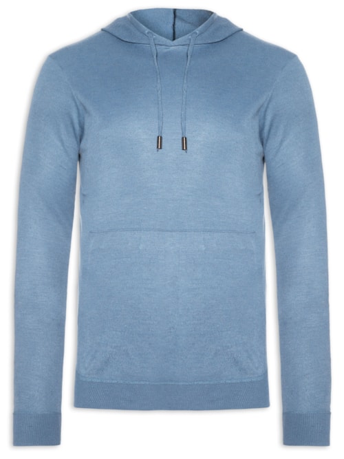 Suéter Masculino Capuz E Bolso Canguru – Azul