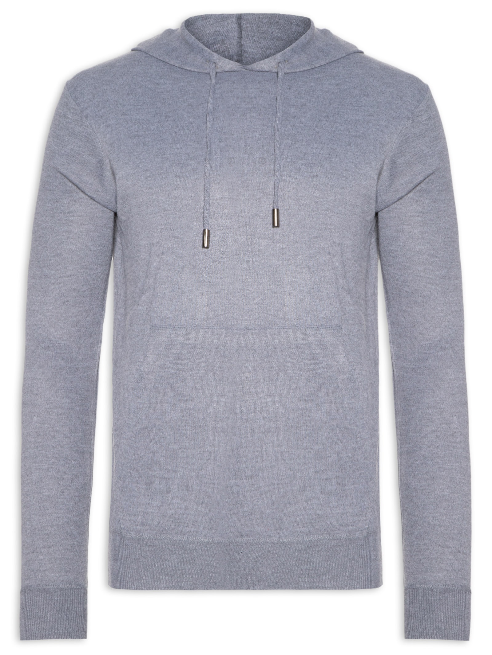 Suéter Masculino Capuz E Bolso Canguru Cinza '2 Essential