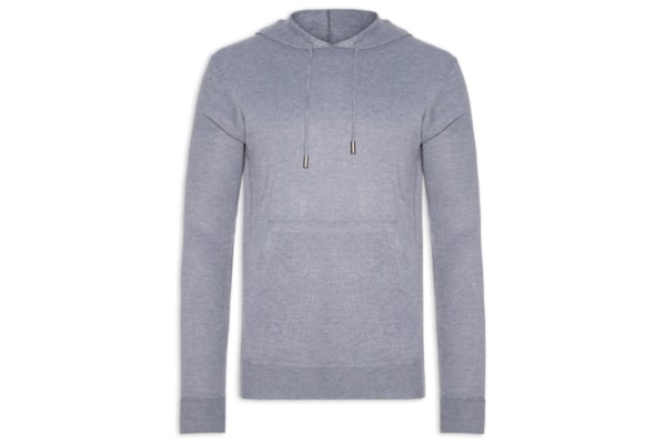 Suéter Masculino Capuz E Bolso Canguru - Cinza