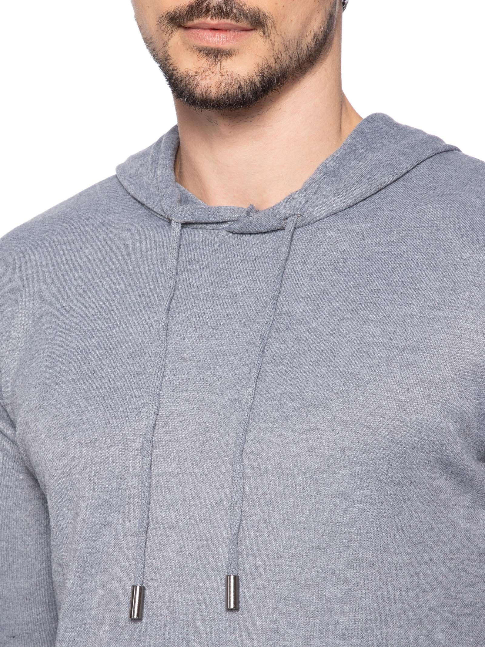 Suéter Masculino Capuz E Bolso Canguru Cinza '2 Essential