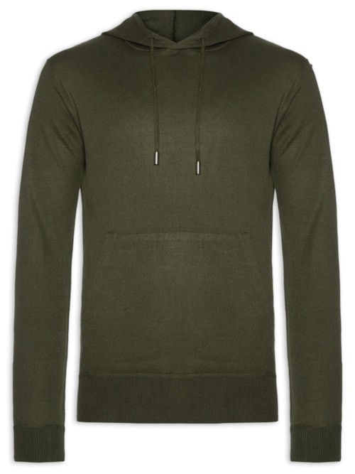Suéter Masculino Capuz E Bolso Canguru – Verde