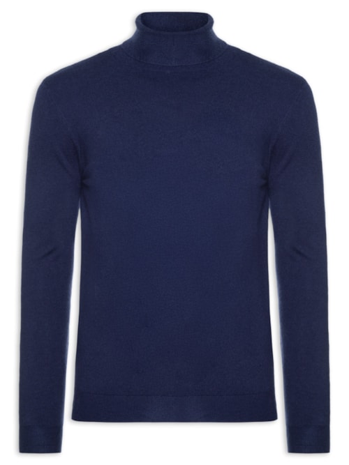 Suéter Masculino Casual Gola Alta – Azul