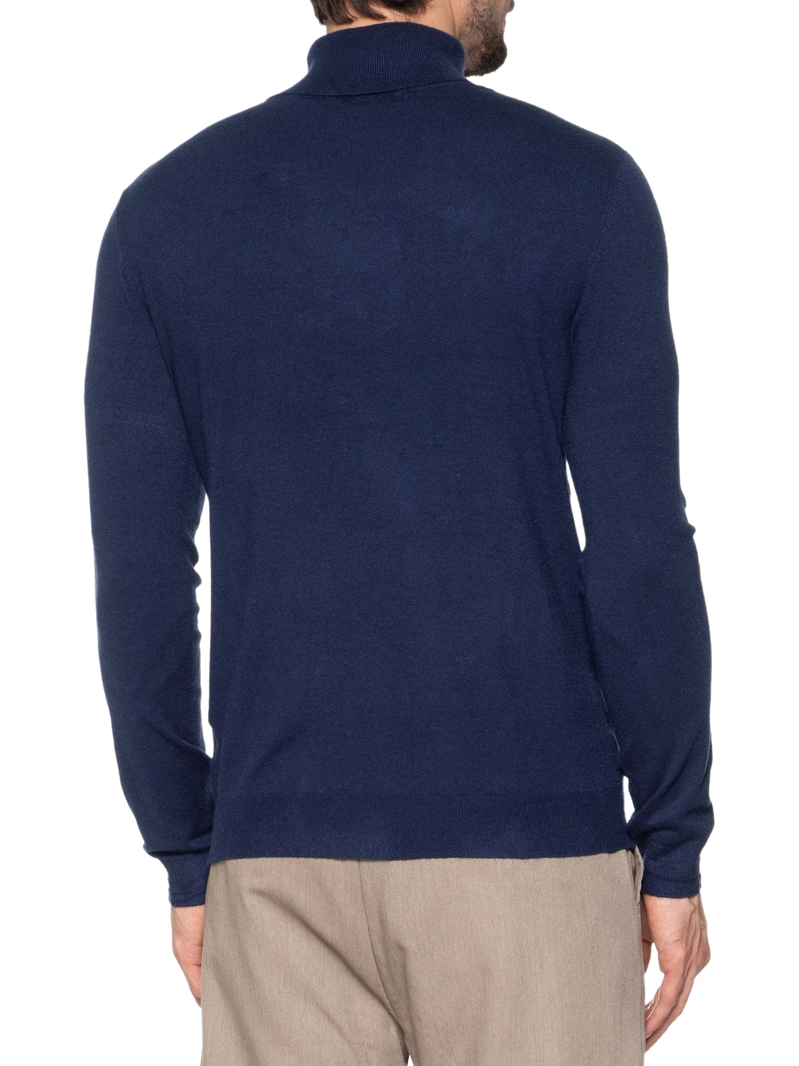 Suéter Masculino Casual Gola Alta Azul '2 Essential