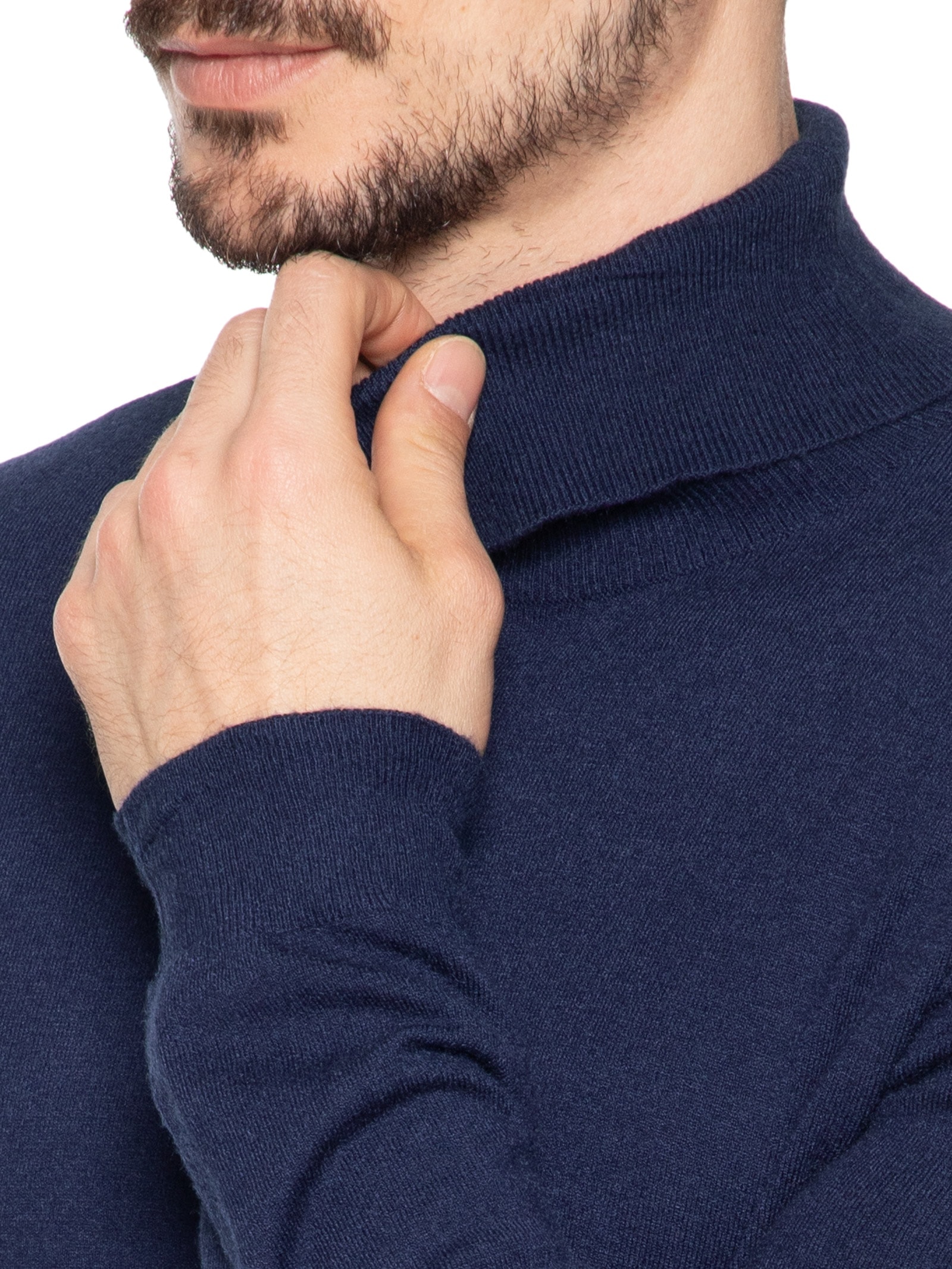 Suéter Masculino Casual Gola Alta Azul '2 Essential