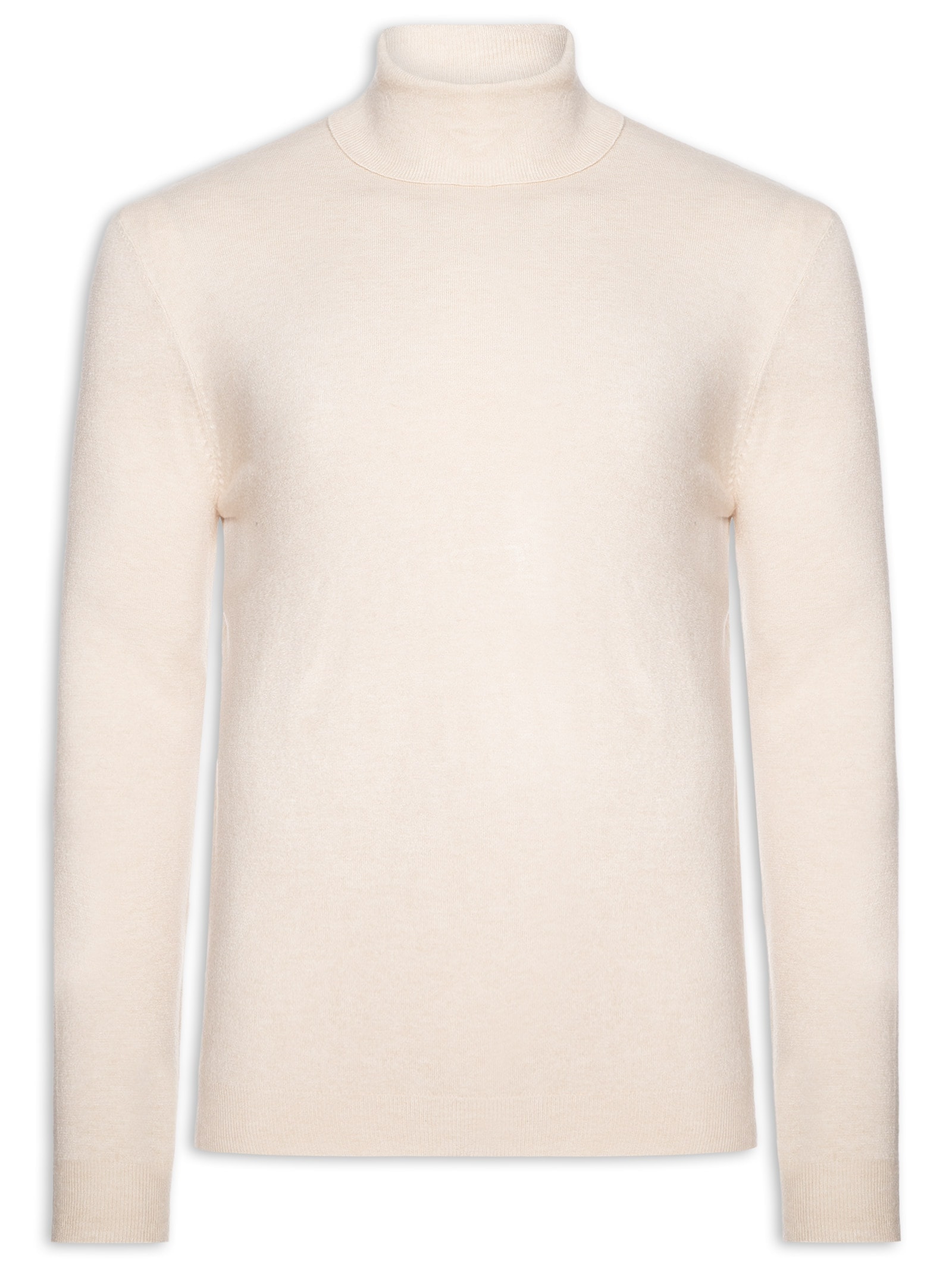Suéter Masculino Casual Gola Alta Bege '2 Essential