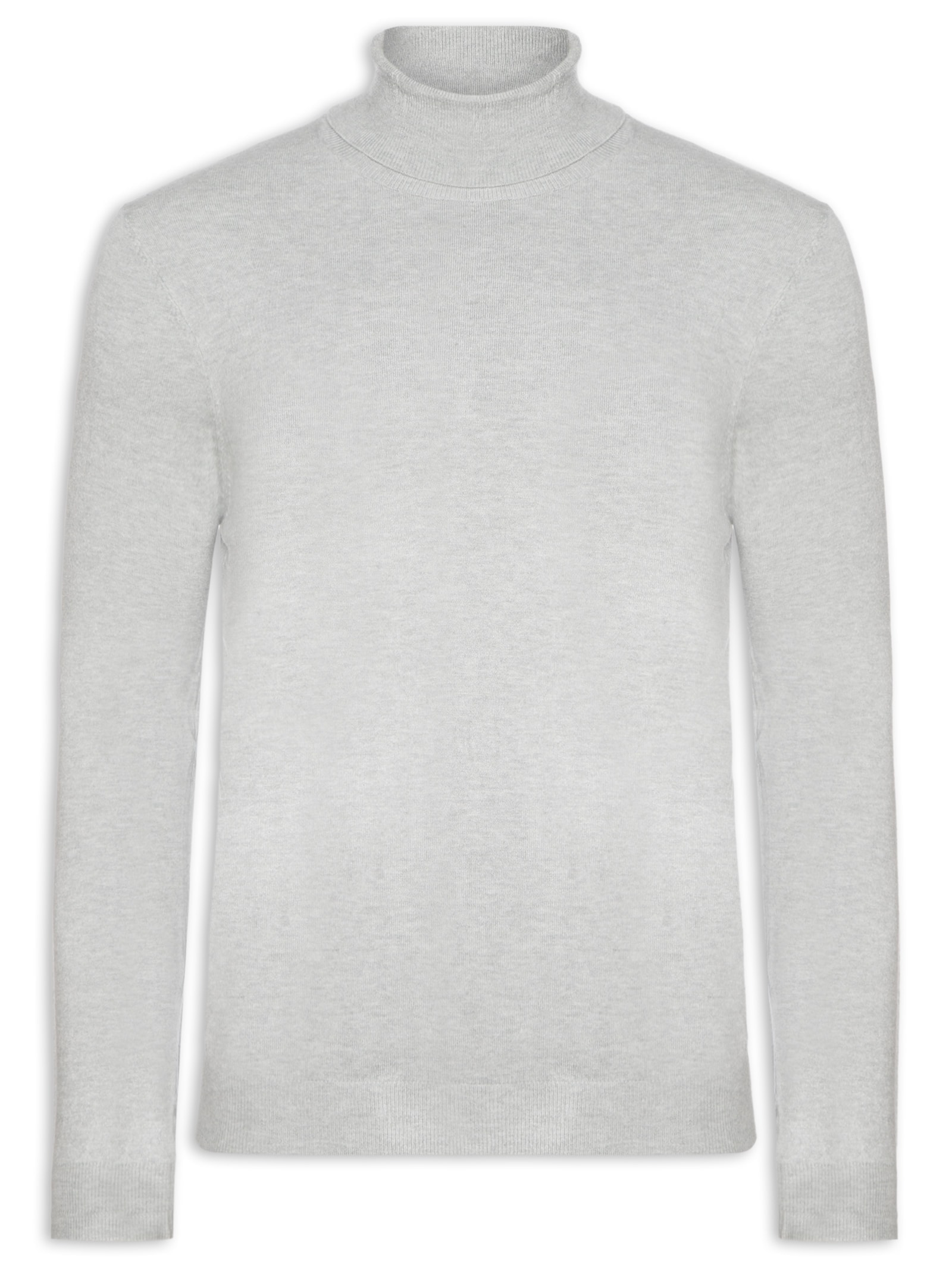 Suéter Masculino Casual Gola Alta Cinza '2 Essential