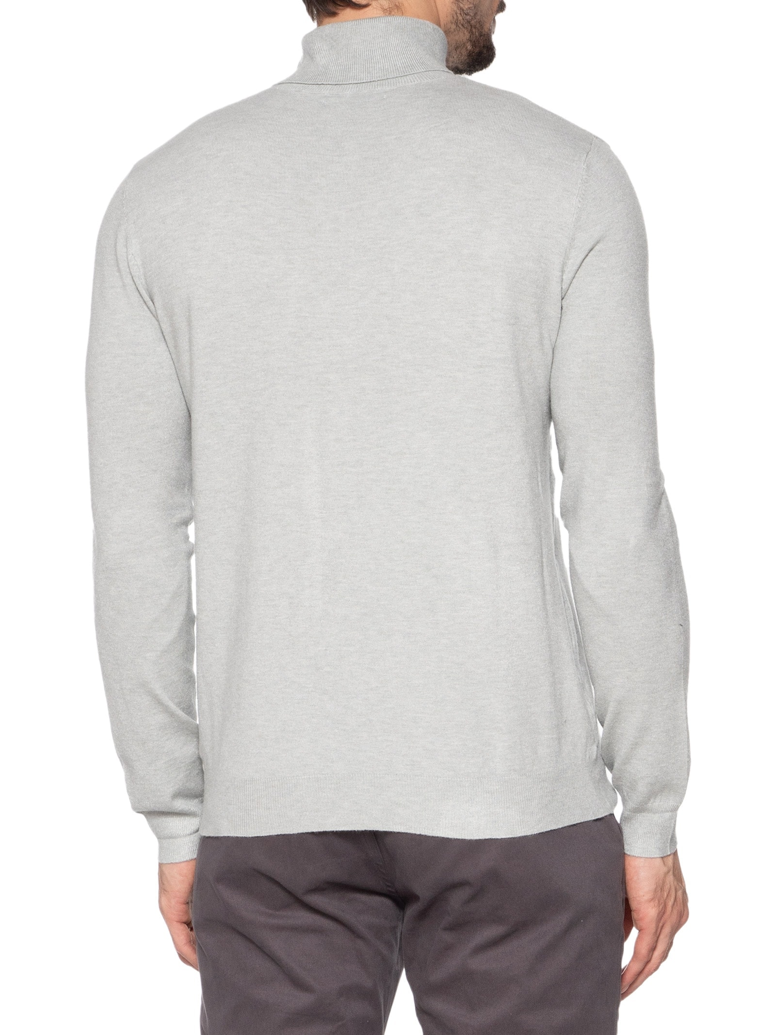 Suéter Masculino Casual Gola Alta Cinza '2 Essential