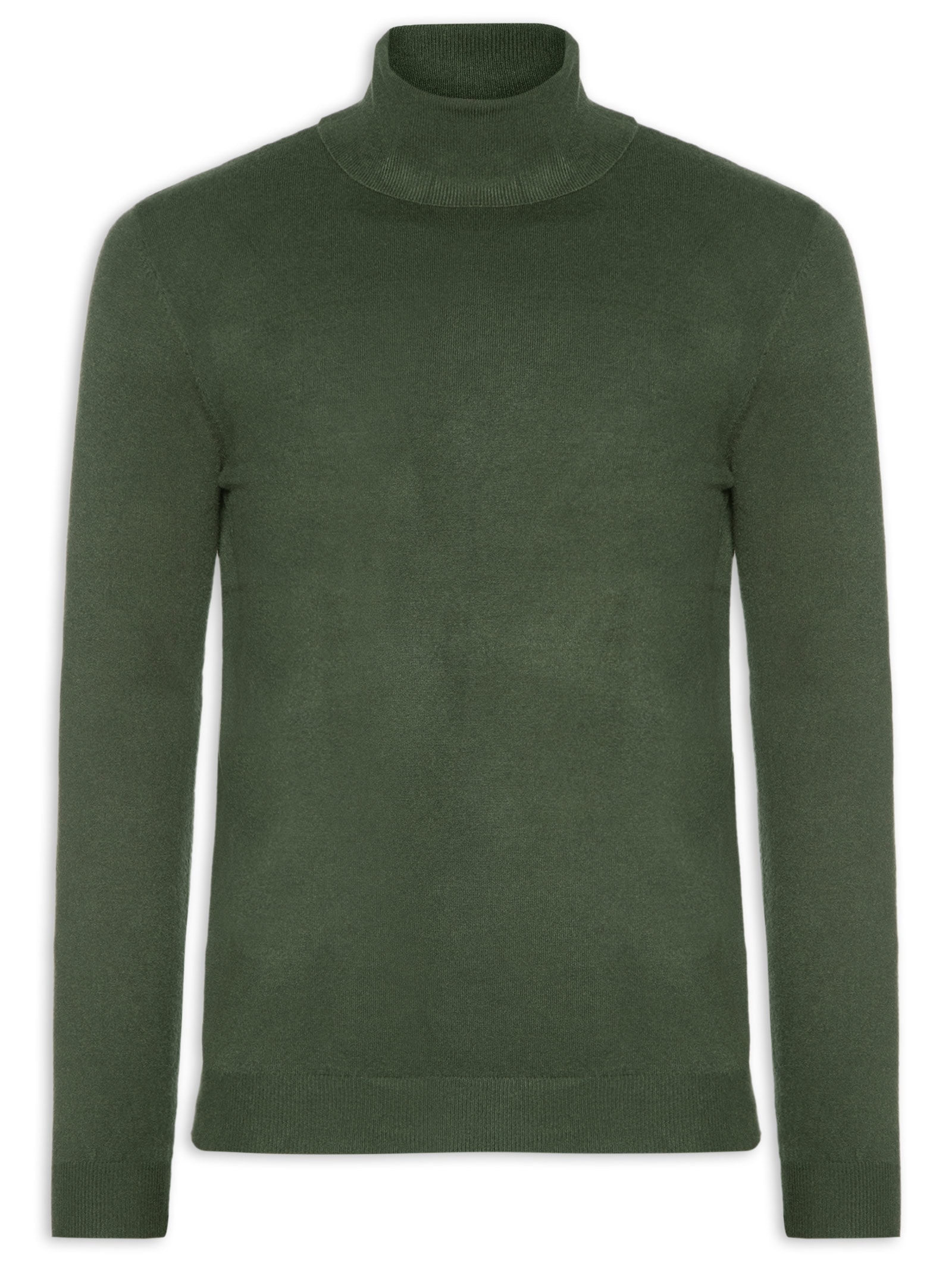 Suéter Masculino Casual Gola Alta Verde '2 Essential