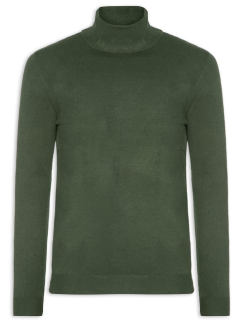 Suéter Masculino Casual Gola Alta – Verde