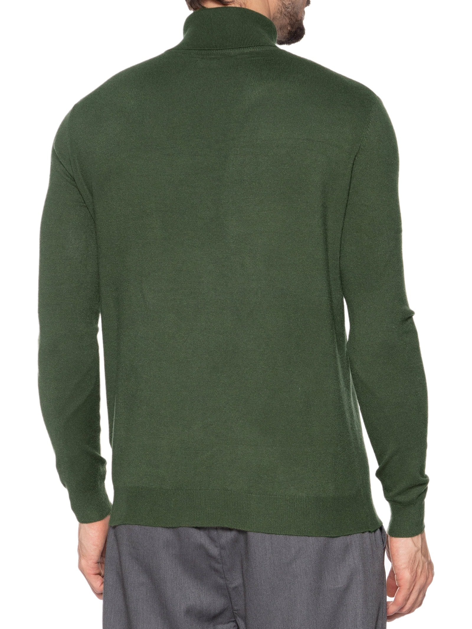 Suéter Masculino Casual Gola Alta Verde '2 Essential