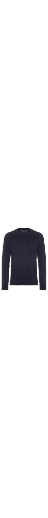 Suéter Masculino Classic Cable Crew Neck - Azul