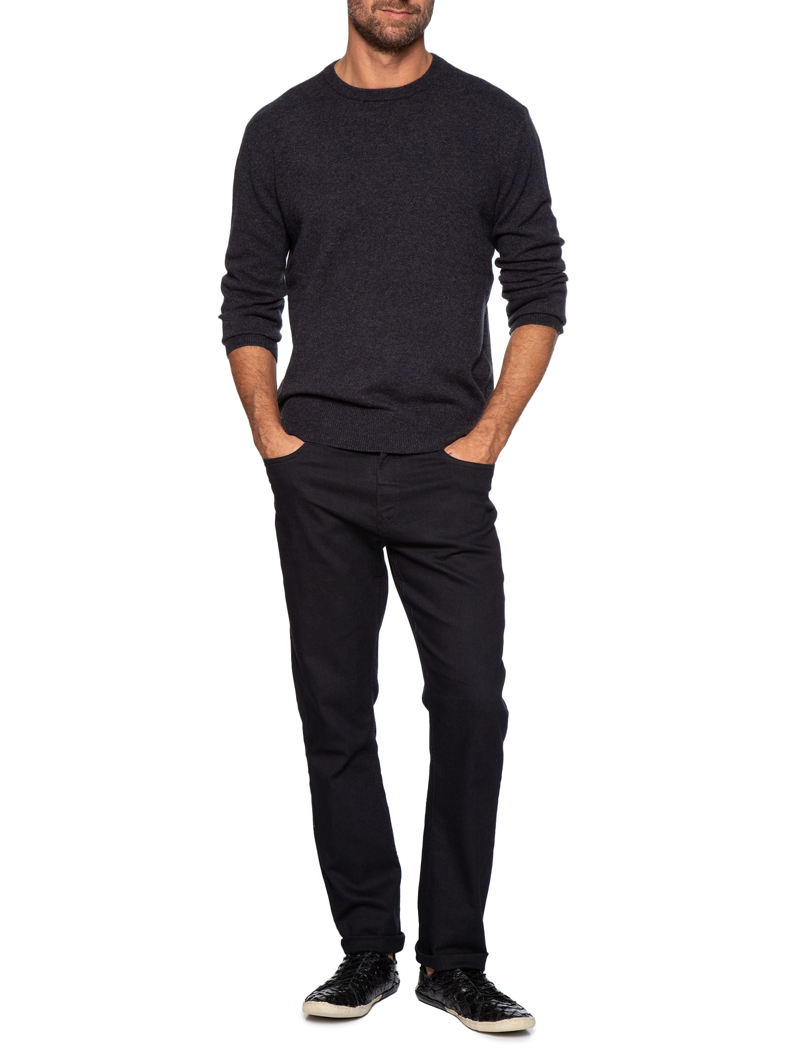 Suéter Masculino Classic Cashmere Cinza Osklen