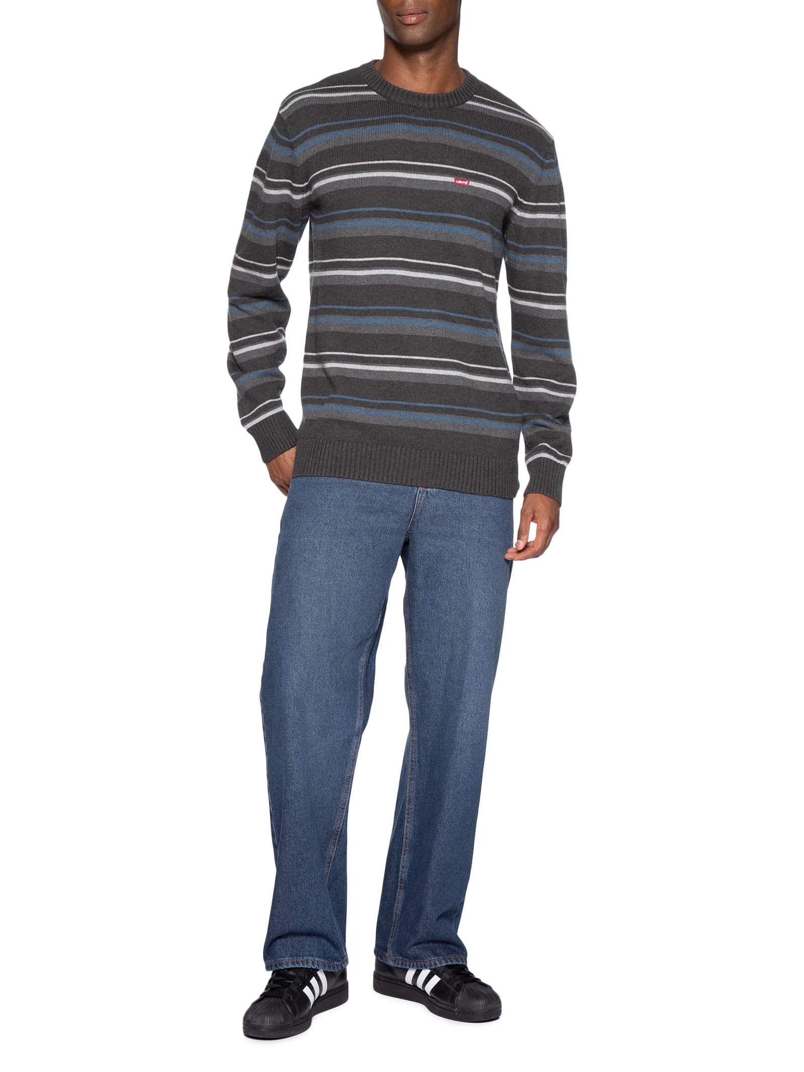 Suéter Masculino Classic Housemark Crewneck Cinza Levi's