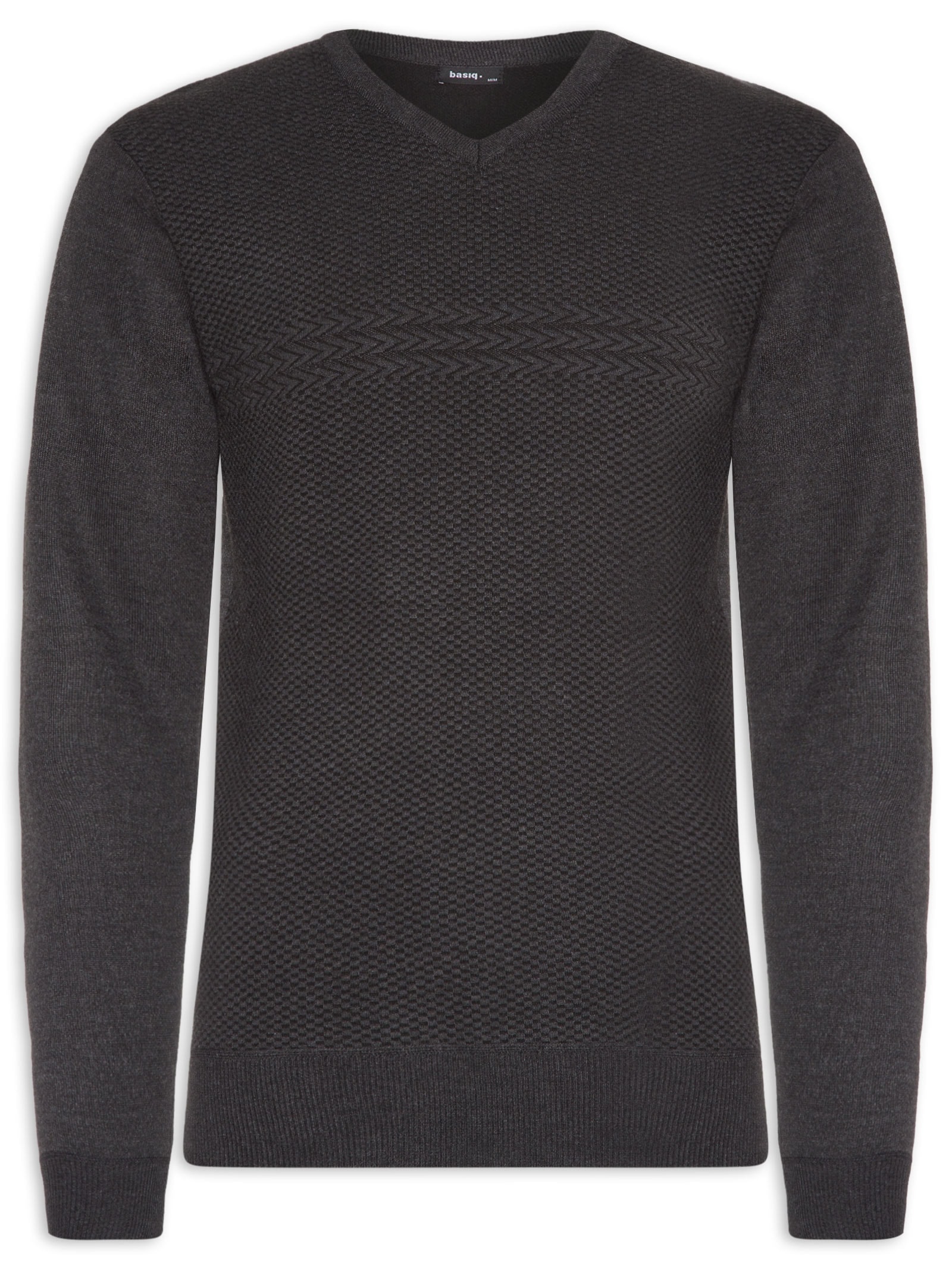 Suéter Masculino Com Detalhe Preto Basiq Men