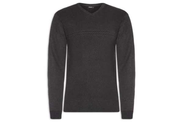 Suéter Masculino Com Detalhe - Preto