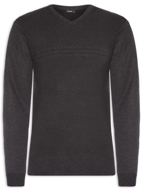 Suéter Masculino Com Detalhe – Preto