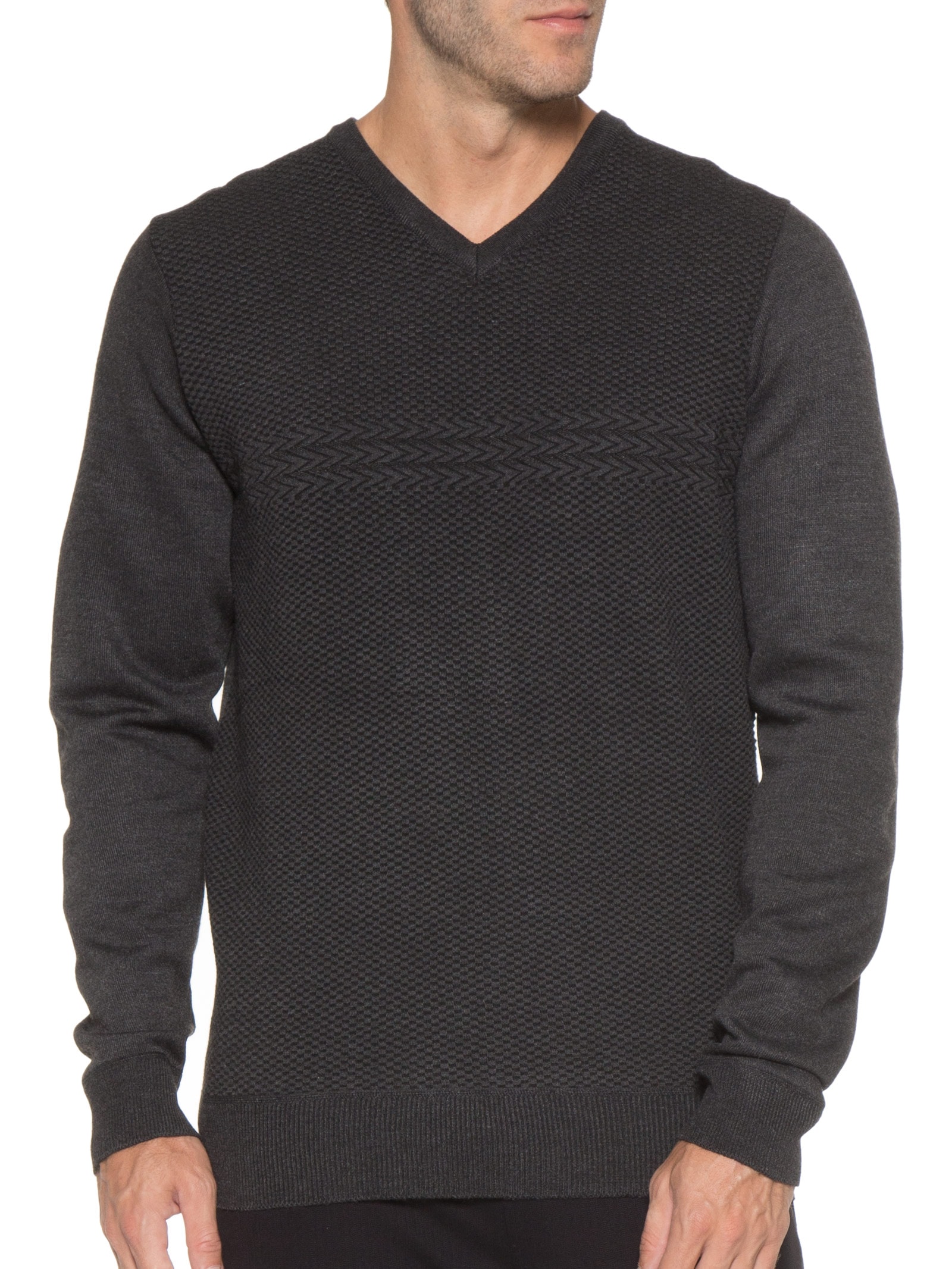 Suéter Masculino Com Detalhe Preto Basiq Men