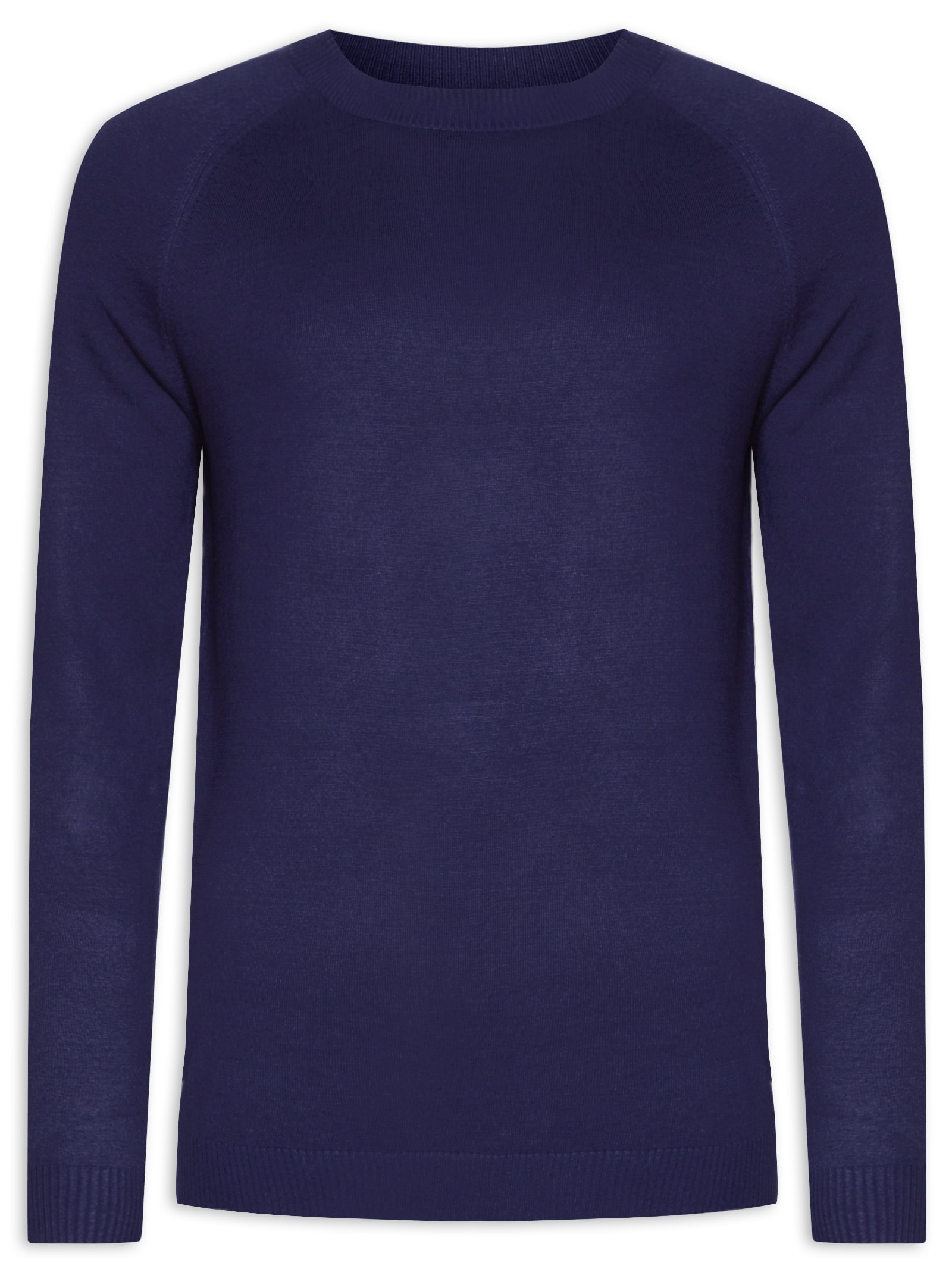Suéter Masculino Com Recortes Gola Redonda Azul '2 Essential