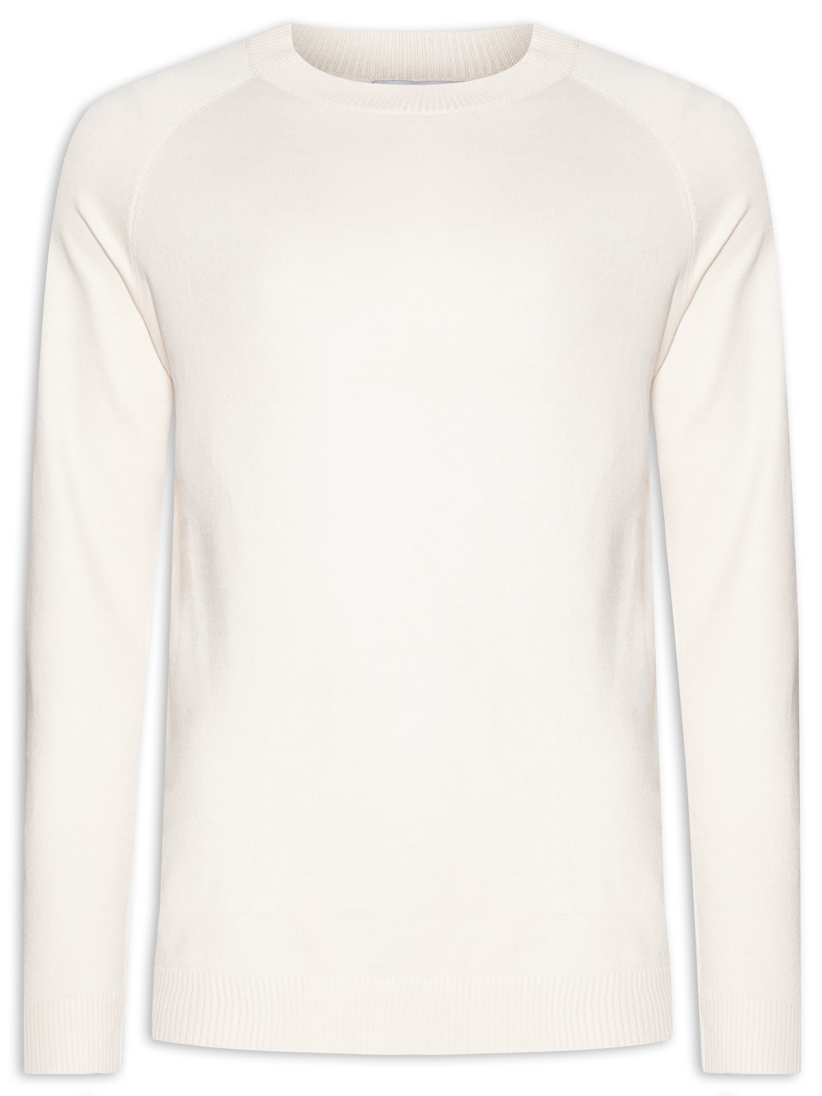 Suéter Masculino Com Recortes Gola Redonda Off White '2 Essential