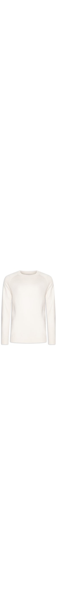 Suéter Masculino Com Recortes Gola Redonda - Off White