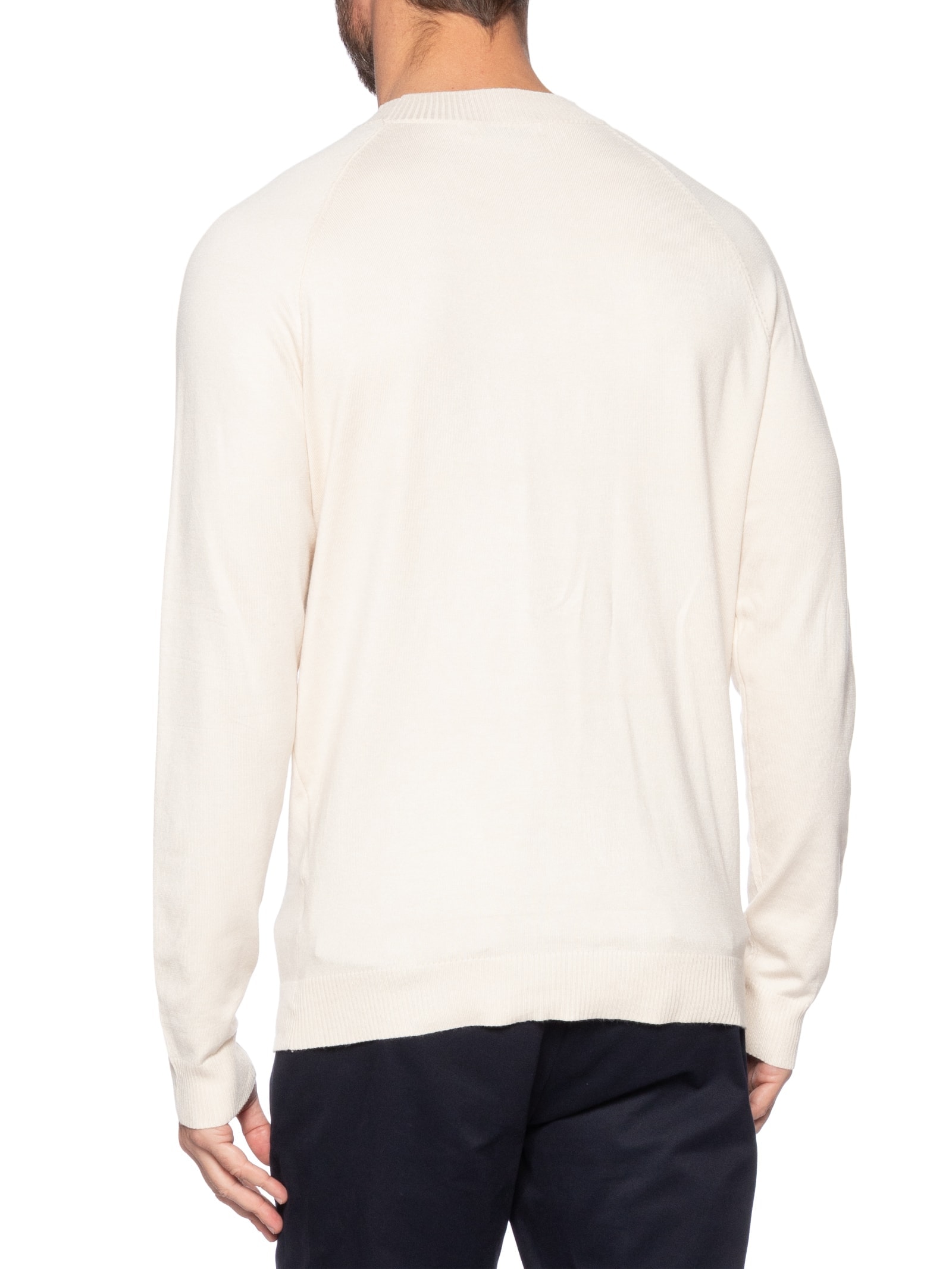 Suéter Masculino Com Recortes Gola Redonda Off White '2 Essential