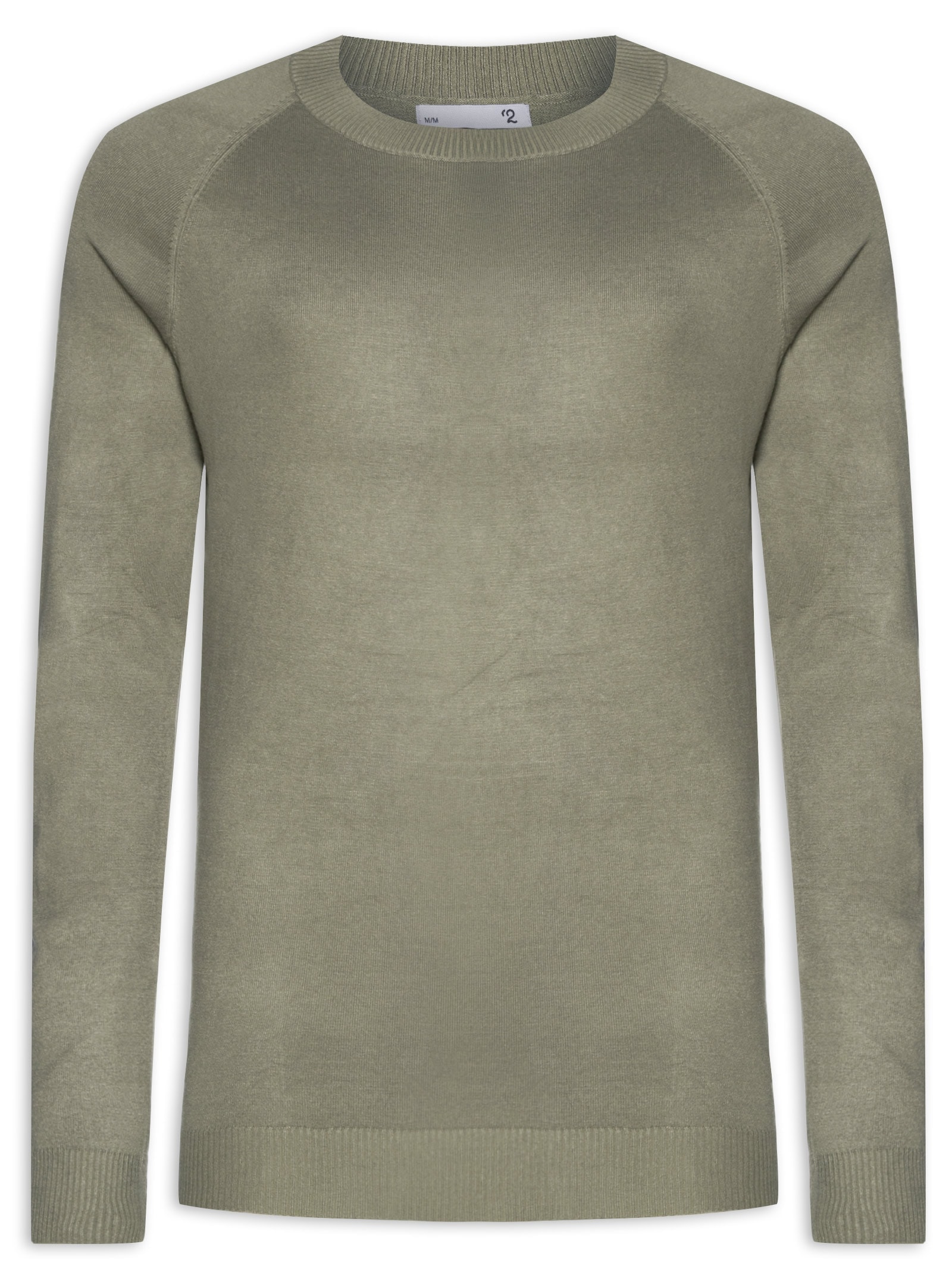Suéter Masculino Com Recortes Gola Redonda Verde '2 Essential