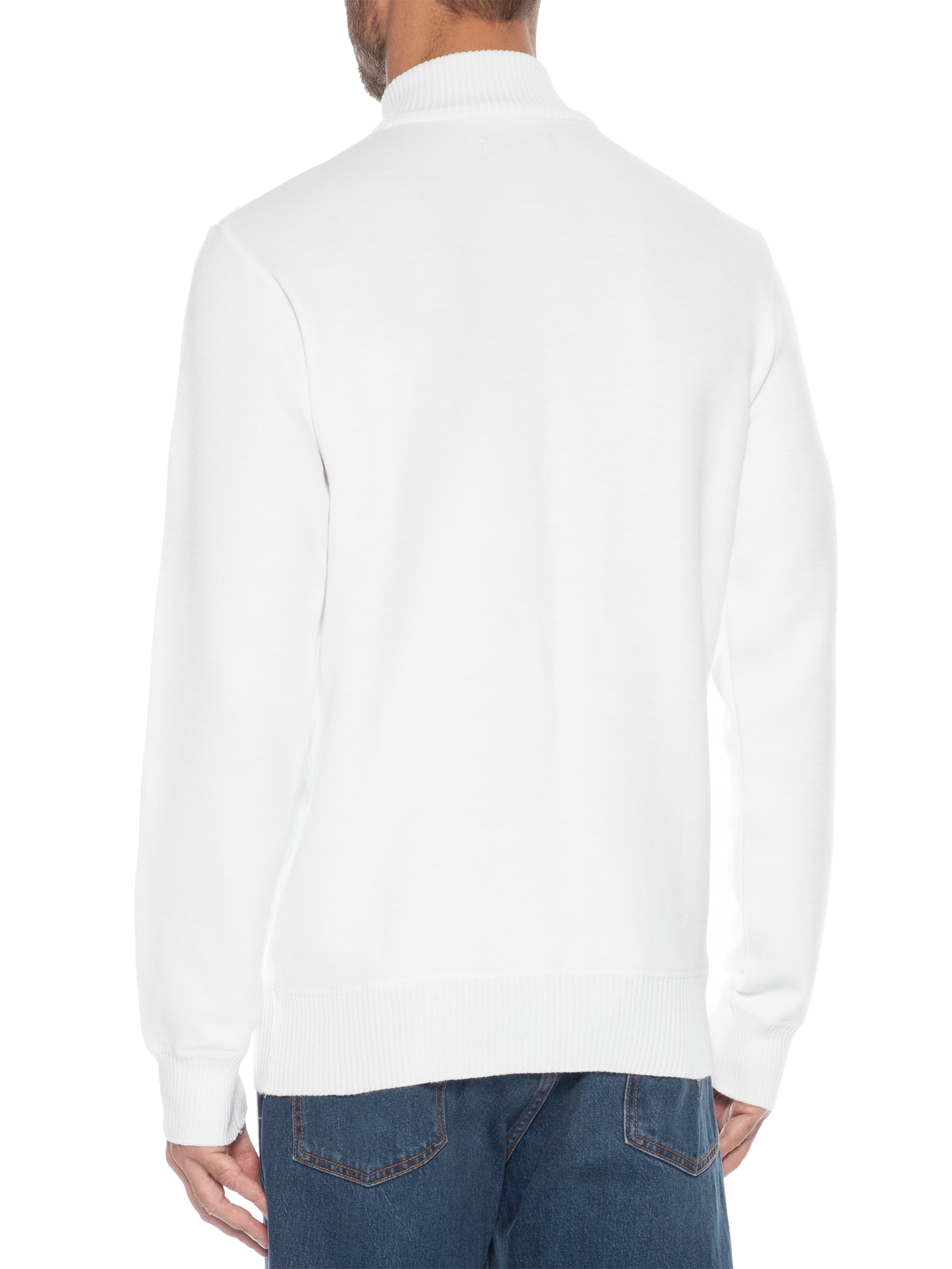 Suéter Masculino Com Ziper Branco Basiq Men