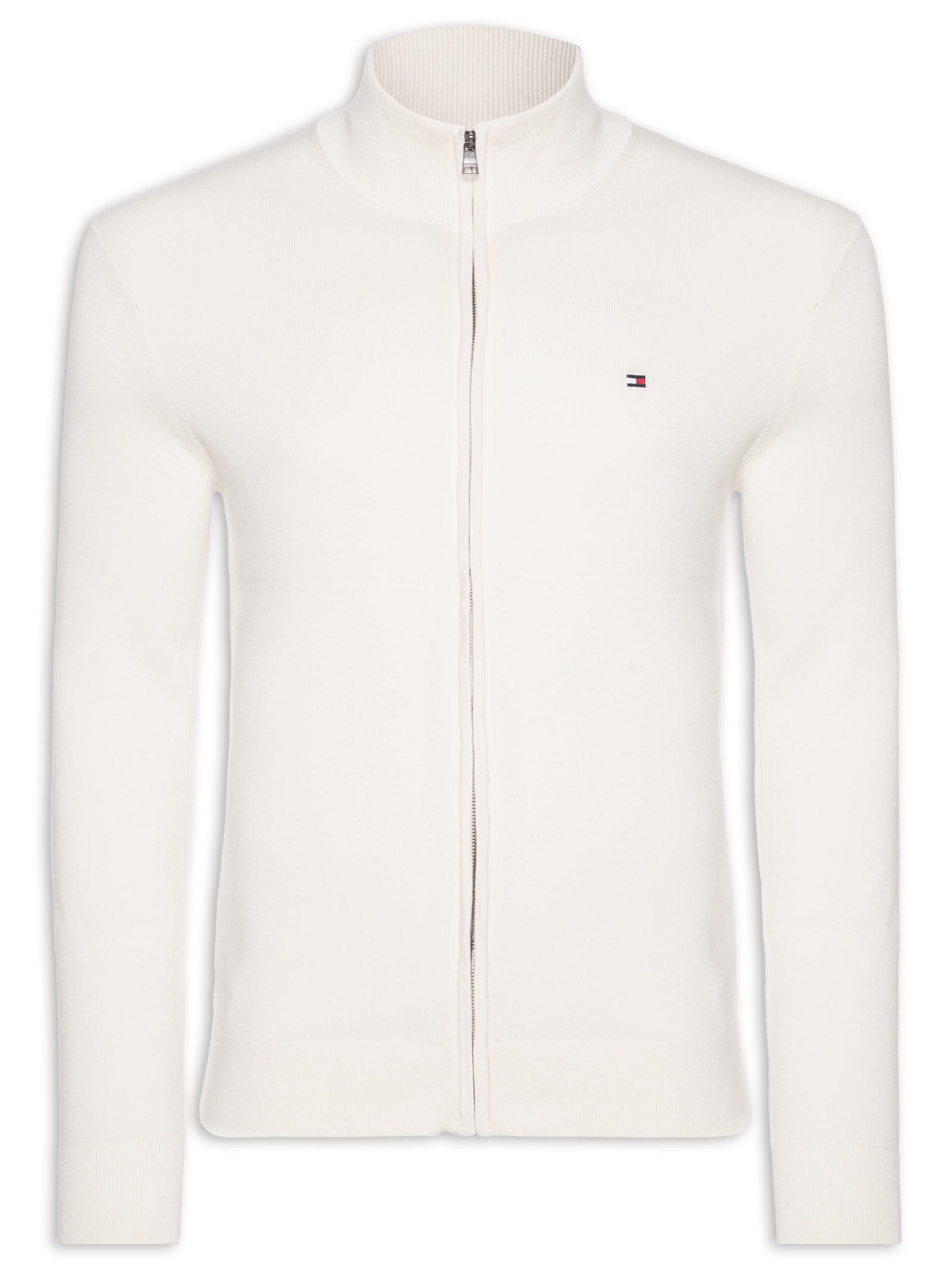 Suéter Masculino Com Zíper Essential Regular Fit – Branco Tommy Hilfiger