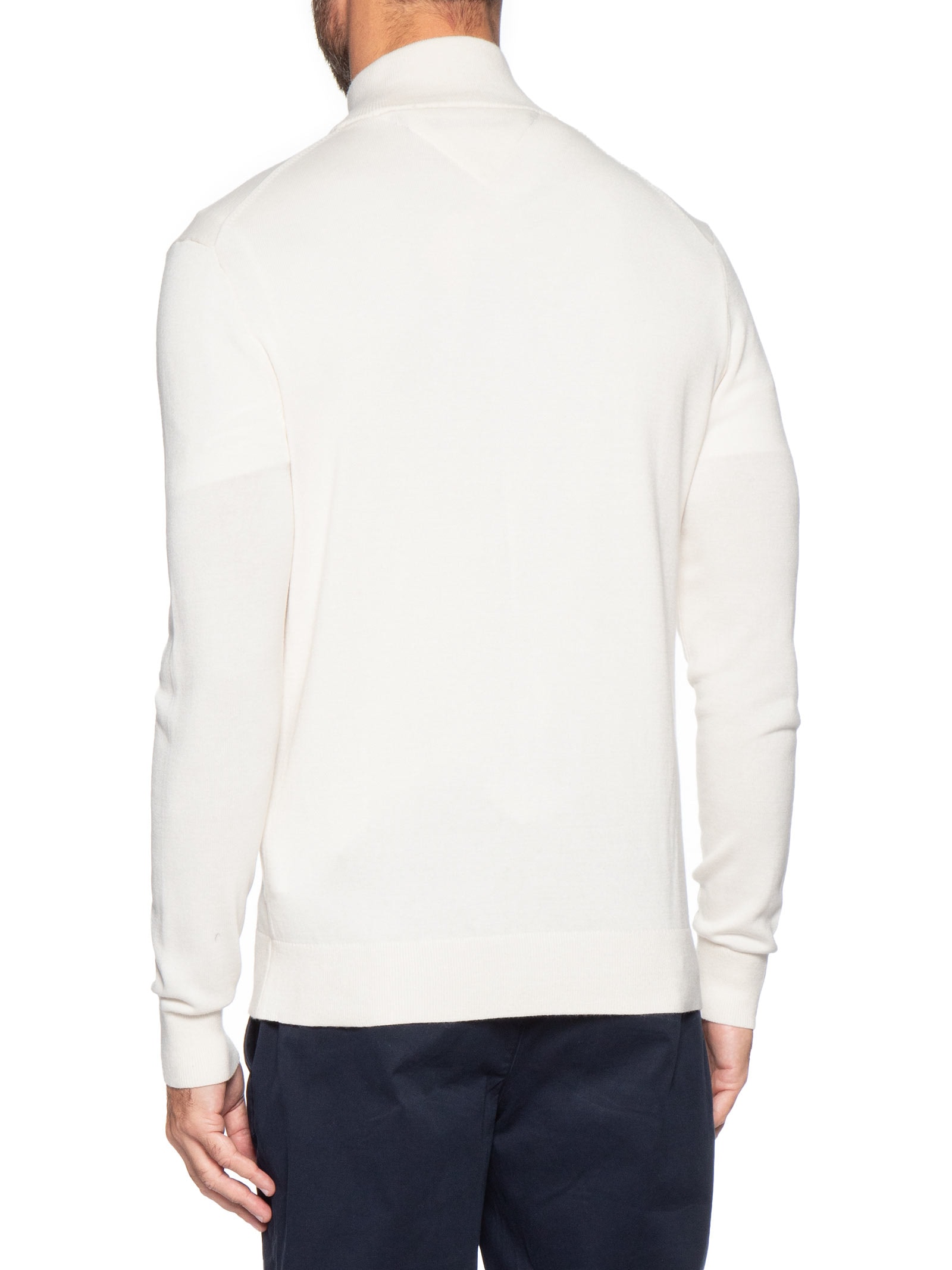 Suéter Masculino Com Zíper Essential Regular Fit – Branco Tommy Hilfiger