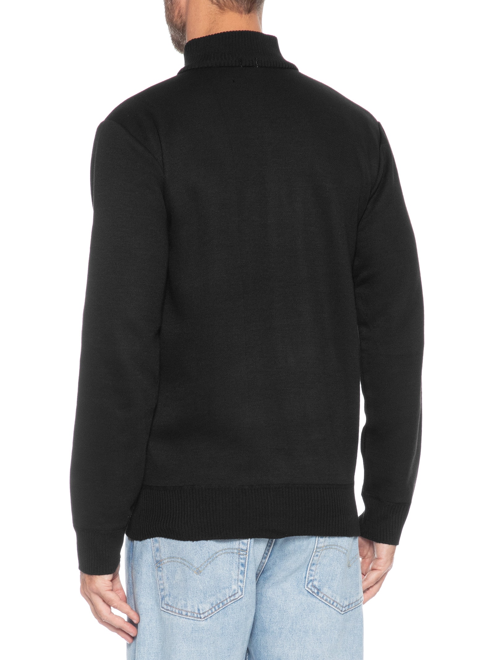 Suéter Masculino Com Ziper Preto Basiq Men