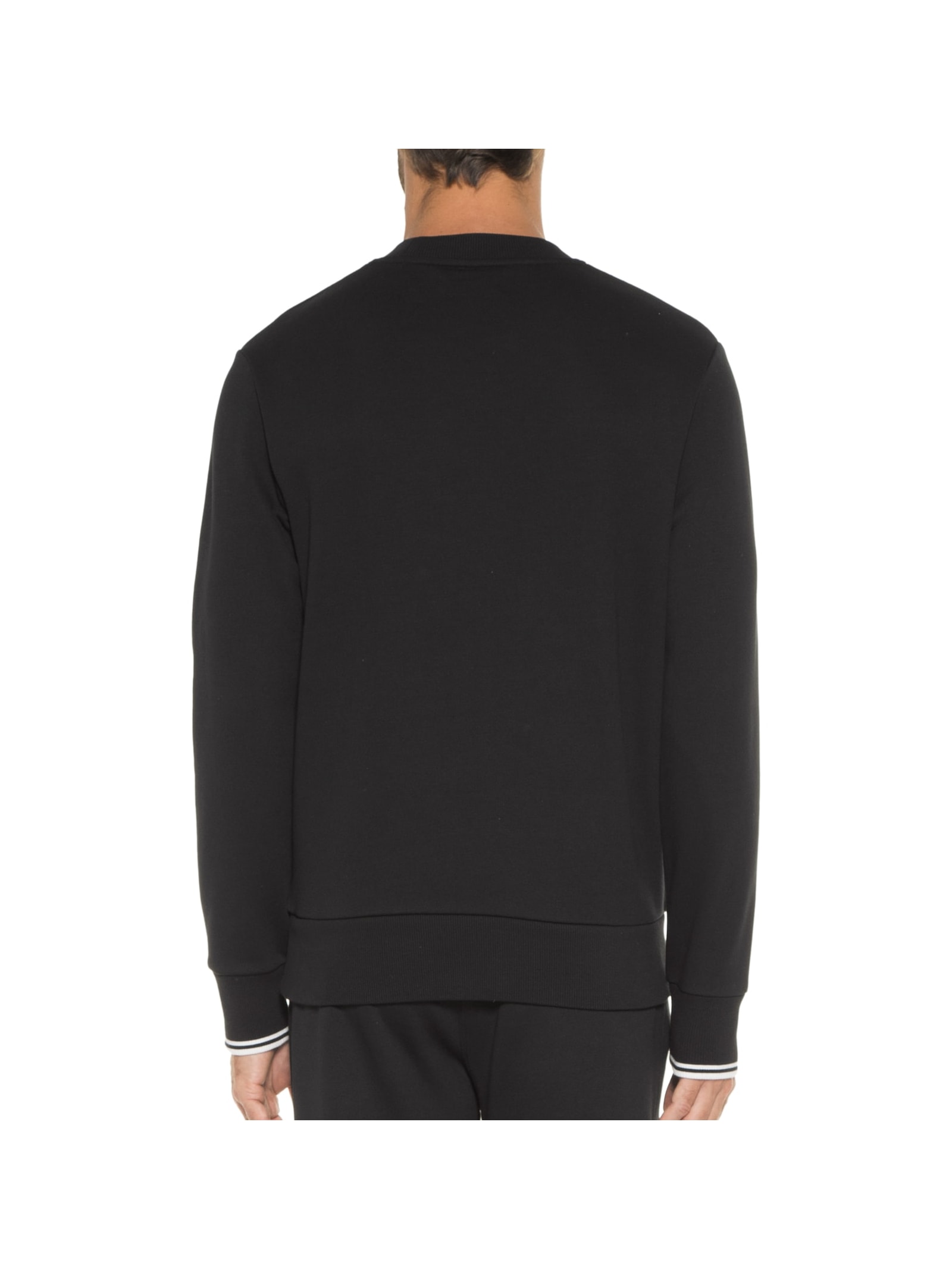 Suéter Masculino Crew Neck Sweatshirt Preto Fred Perry