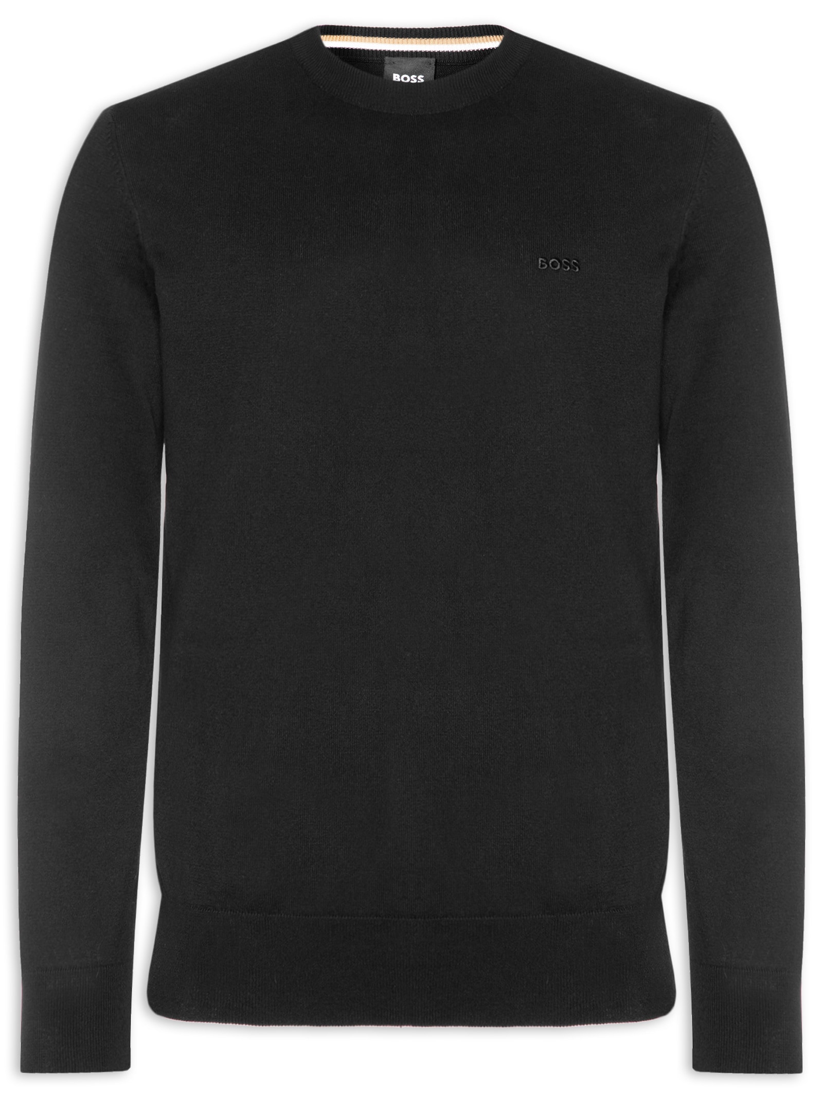 Suéter Masculino Crew Neck Upacas-L Preto Boss