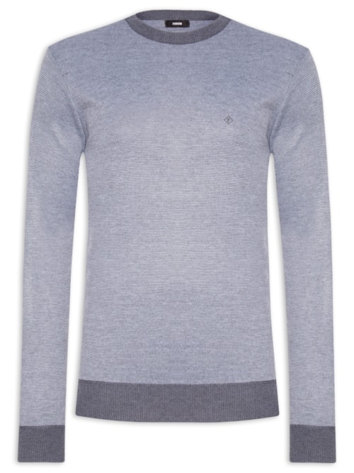 Suéter Masculino de Tricot – Cinza