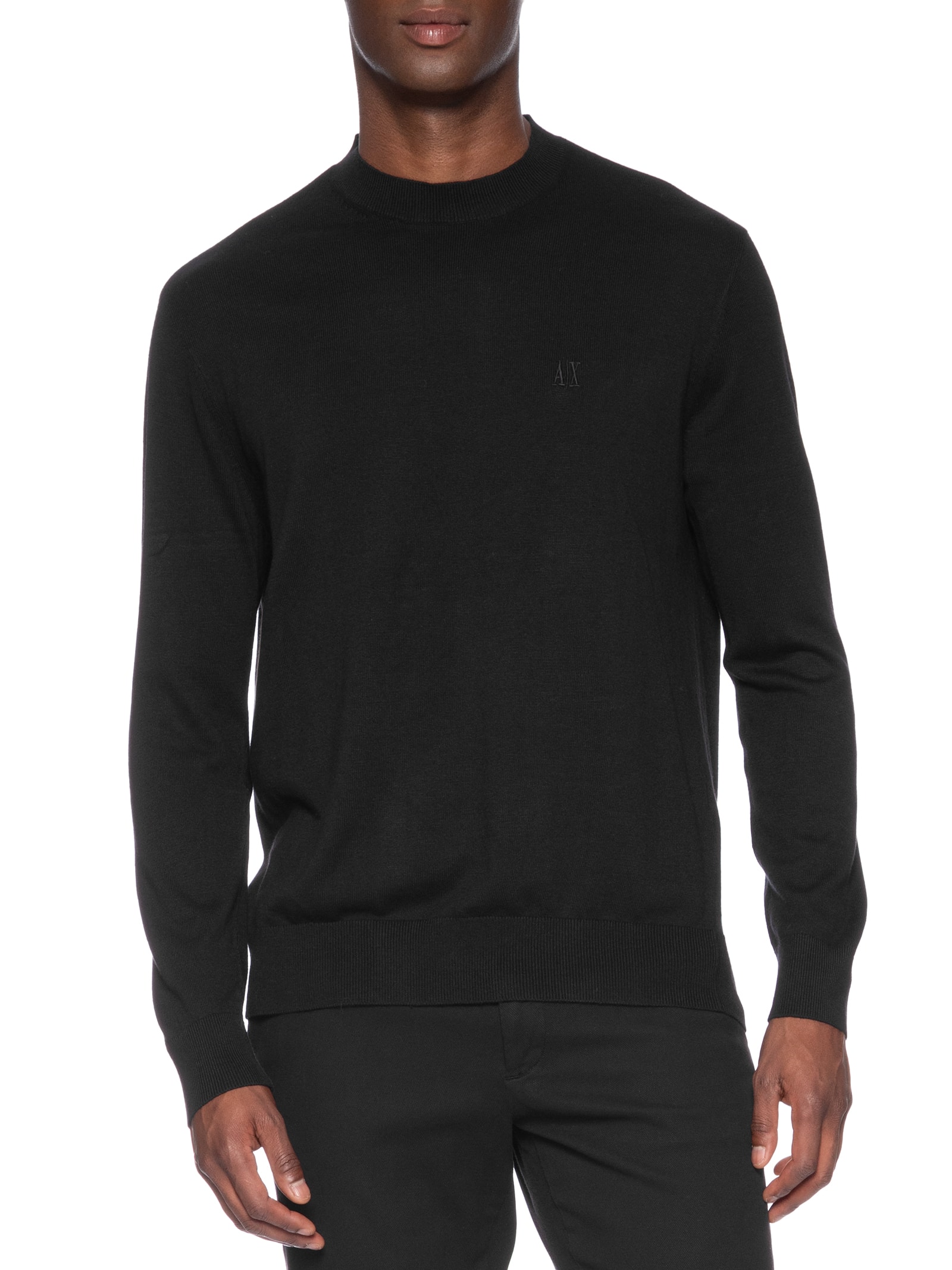 Armani Exchange - Suéter Masculino De Tricot - Preto
