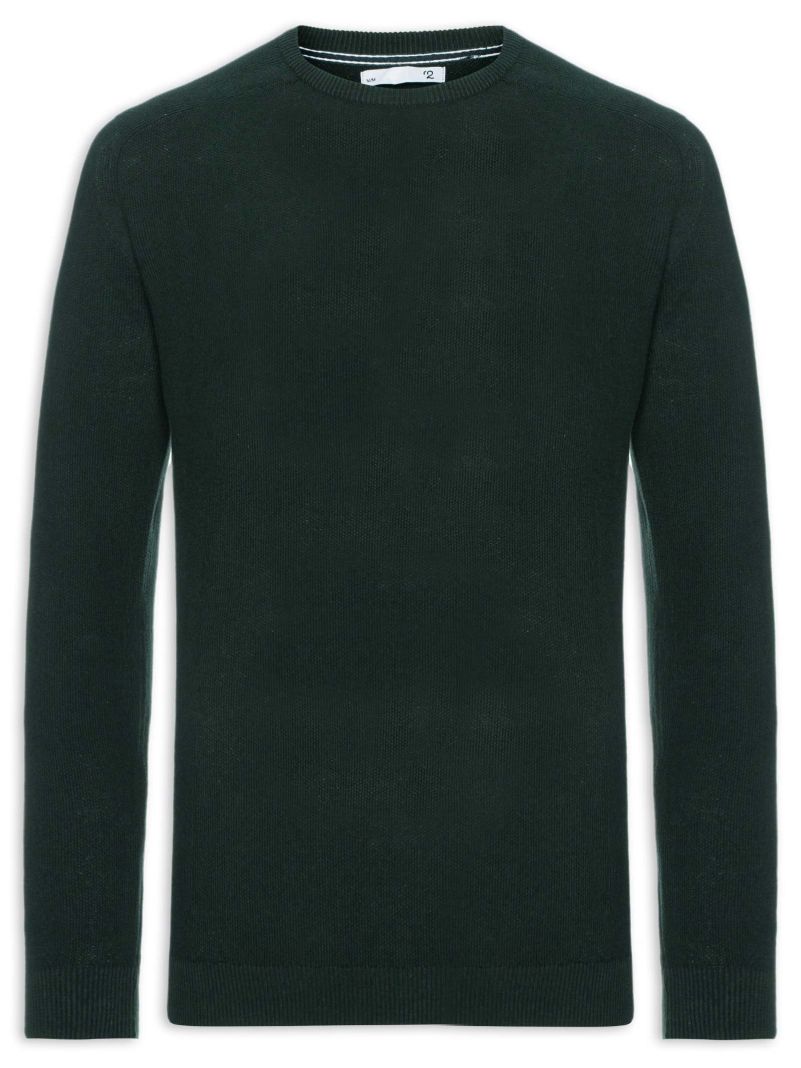 Suéter Masculino Det Ombro Gola Careca Verde '2 Essential