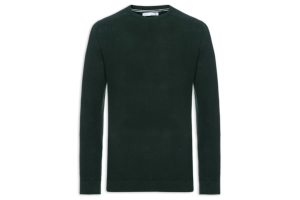 Suéter Masculino Det Ombro Gola Careca - Verde