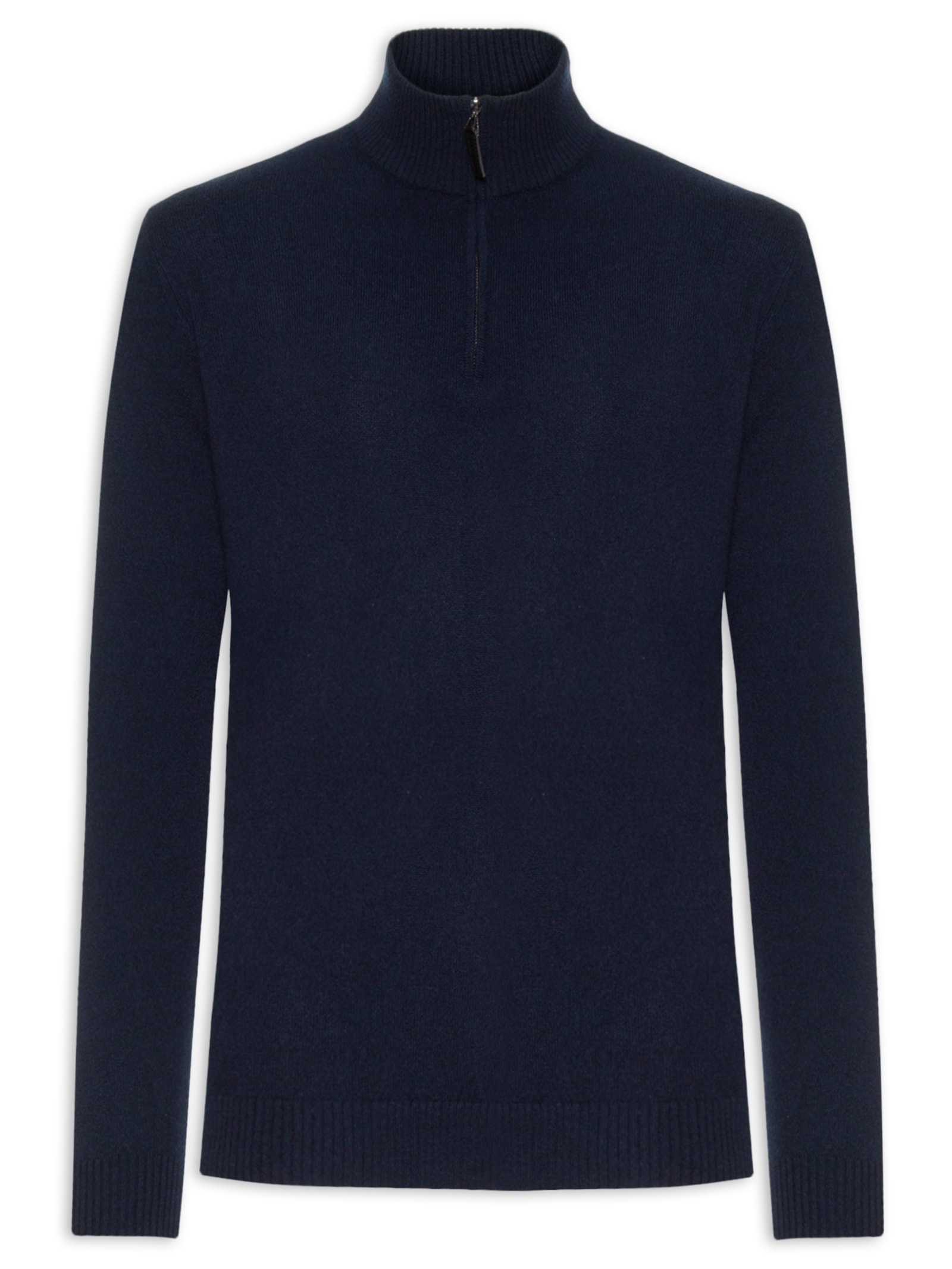 Suéter Masculino Detalhe Zíper Cashmere – Azul '2 Essential